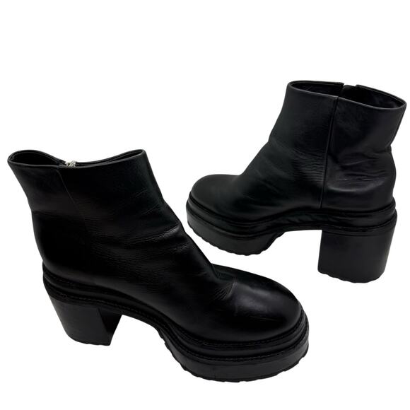 Cult Gaia Brenda Leather Platform Boot Black size 37.5 / 7.5 - Picture 3 of 7